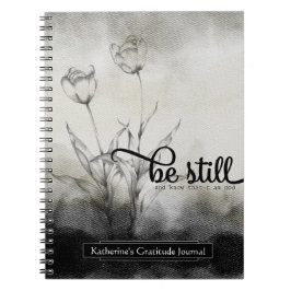 Cuaderno Diario "Be Still Bible Verse"