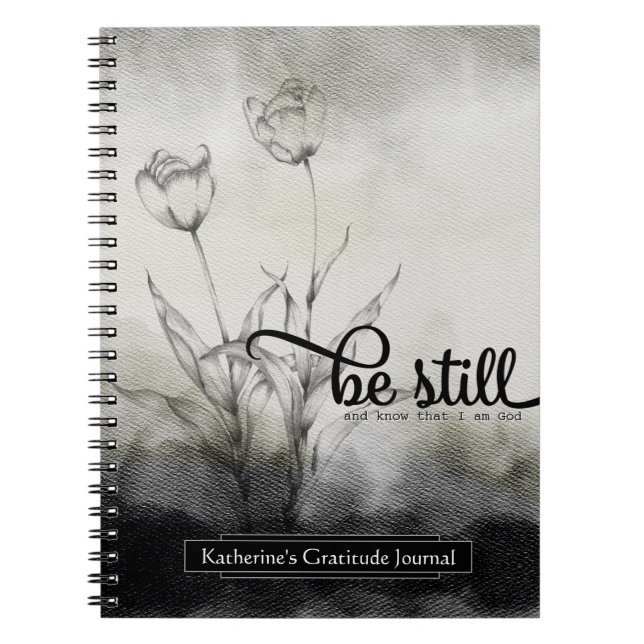Cuaderno Diario "Be Still Bible Verse" (Frente)