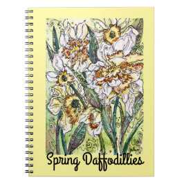 Cuaderno Diario/bloc de notas -"Daffodillis de primavera"