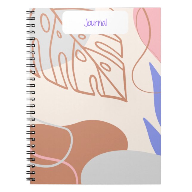 Cuaderno Diario botánico de escape tropical (Frente)