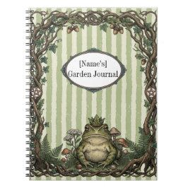 Cuaderno Diario Botánico del Rey de las Ranas Vintage