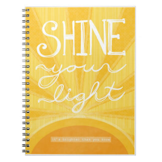 Cuaderno Diario - "brille su ligero "