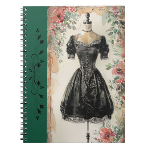 Cuaderno Diario clásico de la moda LBD Pequeño vestido negr