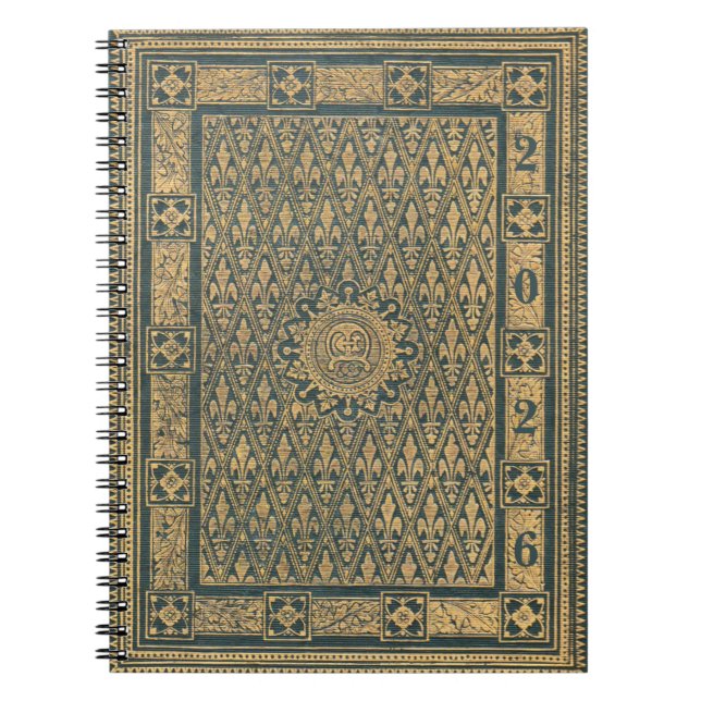 Cuaderno Diario Classy & Classic Fleur-de-Lis 2026 (Frente)