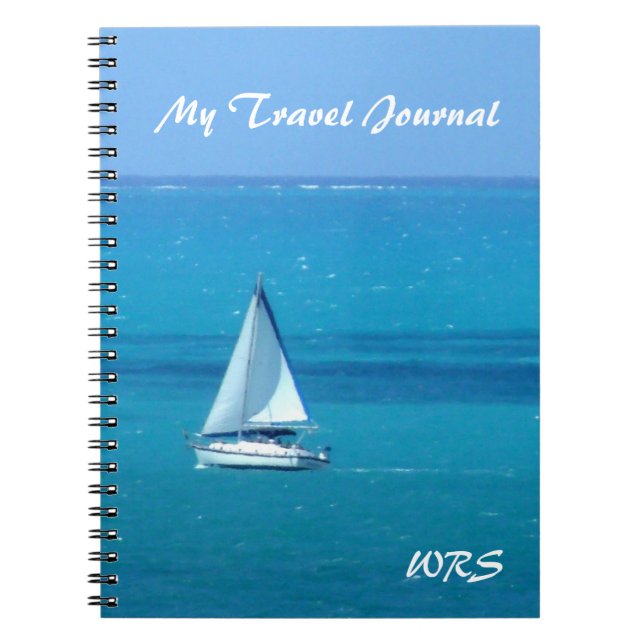 Cuaderno Diario con monograma del viaje de la navegación (Frente)