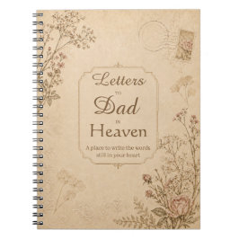 Cuaderno Diario conmemorativo de cartas para papá en el cie