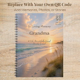 Cuaderno Diario conmemorativo Ocean's Embrace | Código QR p