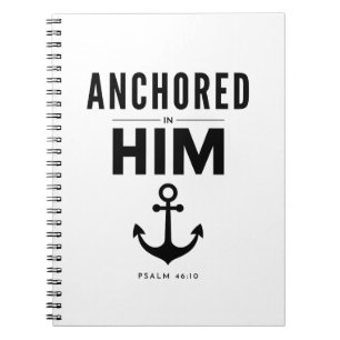 Cuaderno Diario Cristiano Anclado en Él Salmo 46:10