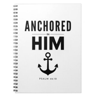 Cuaderno Diario Cristiano Anclado en Él Salmo 46:10