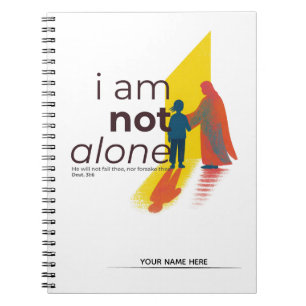 Cuaderno Diario Cristiano Personalizado No Estoy Solo