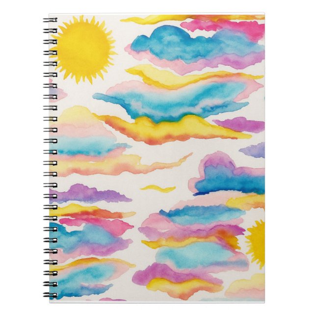 Cuaderno Diario de acuarela de Sunrise Sunset (Frente)