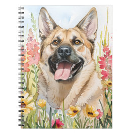 Cuaderno Diario de Acuarela del Elkhound Noruego