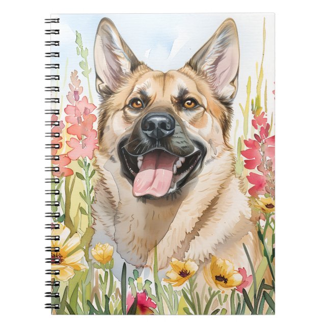 Cuaderno Diario de Acuarela del Elkhound Noruego (Frente)