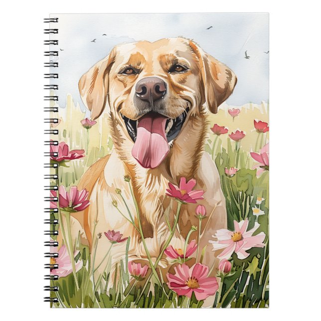 Cuaderno Diario de Acuarela del Labrador Retriever (Frente)
