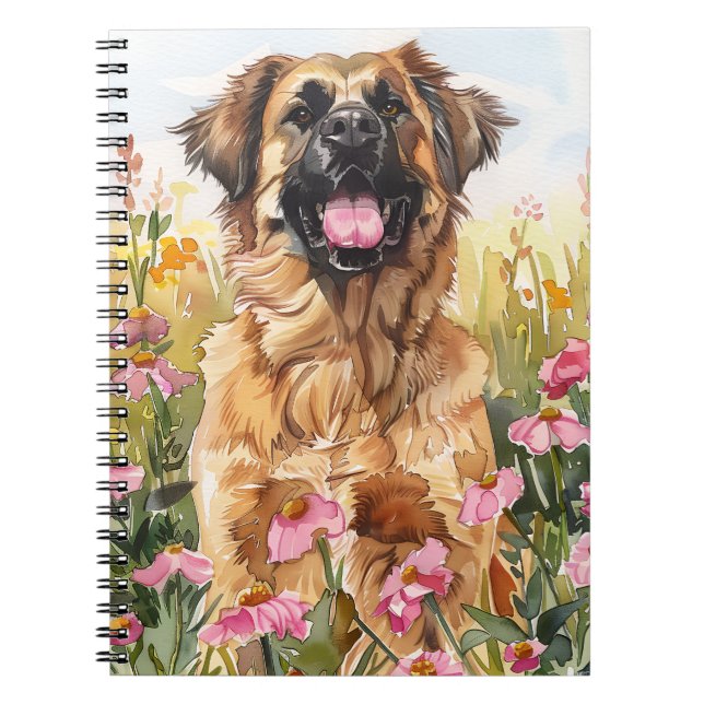 Cuaderno Diario de Acuarela Leonberger (Frente)