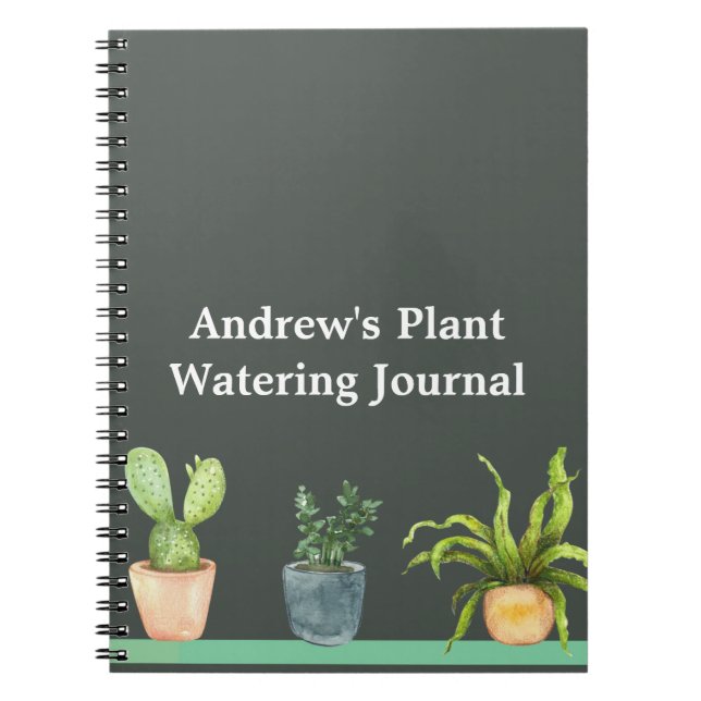 Cuaderno Diario de agua de plantas (Frente)