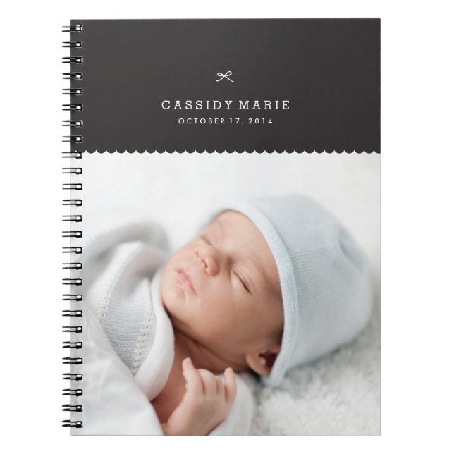 Cuaderno Diario de arándanos y vieiras - Negro (Frente)