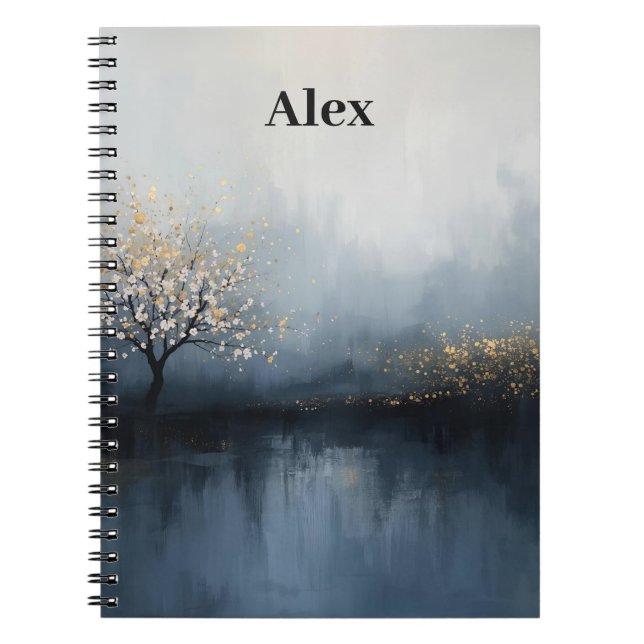 Cuaderno Diario de árbol tranquilo - Cubierta de arte de Pe (Frente)