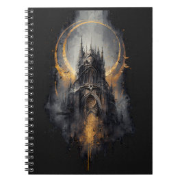 Cuaderno Diario de Arquitectura Gótica de Fantasía Oscura