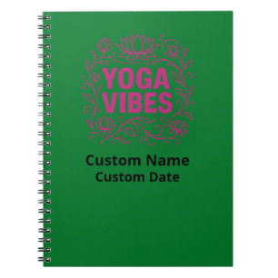 Cuaderno Diario de atención al yoga vibes Lotus Vines