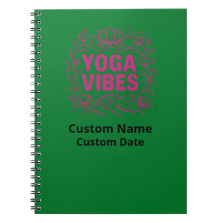 Cuaderno Diario de atención al yoga vibes Lotus Vines