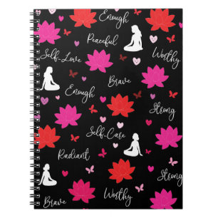 Cuaderno Diario de autocuidado con arte de línea