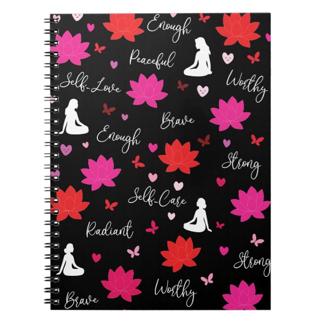 Cuaderno | Diario de autocuidado con arte de línea (Frente)