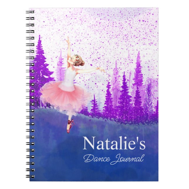 Cuaderno diario de baile personalizado (Frente)