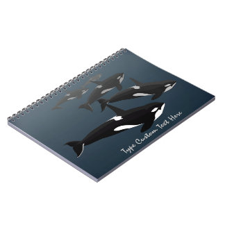 Cuaderno Diario de ballena asesina personalizada para equip