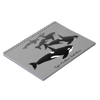 Cuaderno Diario de ballena asesina personalizada para equip
