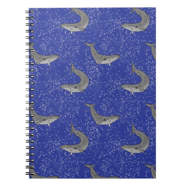 Cuaderno Diario de ballenas para portátiles Starry Sky Art  (Frente)