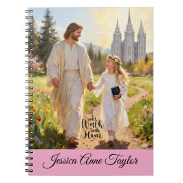 Cuaderno Diario de Bautismo Personalizado para Niñas