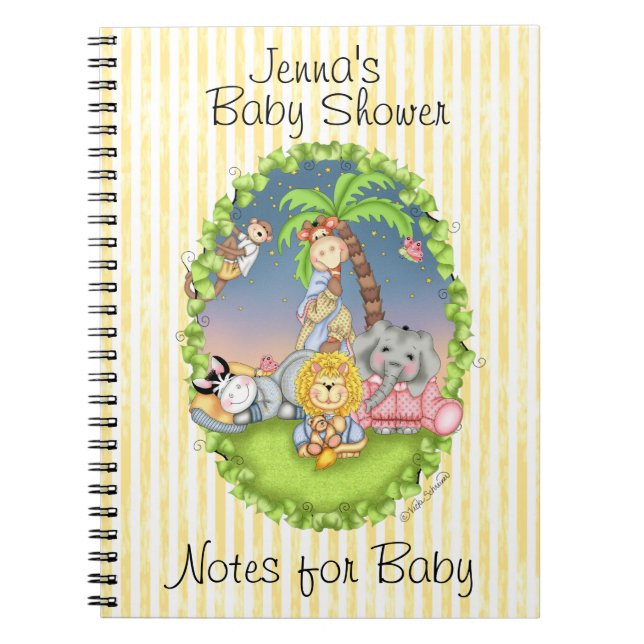 Cuaderno Diario de BaZooples Baby Shower (Frente)