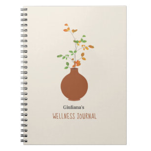 Cuaderno Diario de bienestar Terra Cotta Vase Self Care
