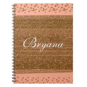 Cuaderno Diario de bloc de notas con puntos rosados y de or
