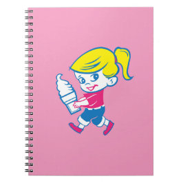 Cuaderno Diario de bloc de notas de Chica de helado