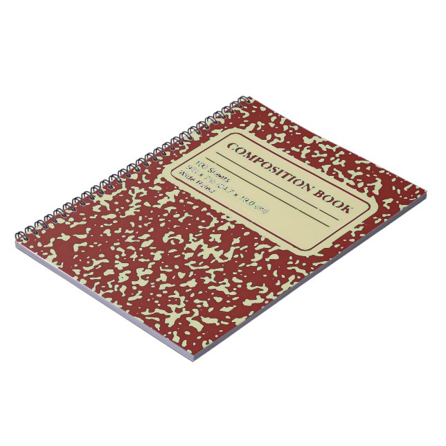 Cuaderno Diario de bloc de notas de composición marrón (Lado Izquierdo)