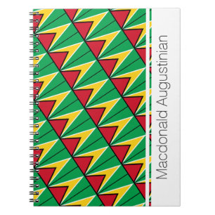 Cuaderno Diario de bloc de notas de la bandera de GUYANA