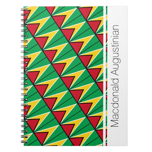 Cuaderno Diario de bloc de notas de la bandera de GUYANA (Frente)