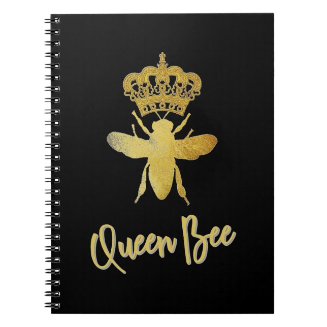 Cuaderno Diario de bloc de notas en espiral de BEE de QUEEN (Frente)