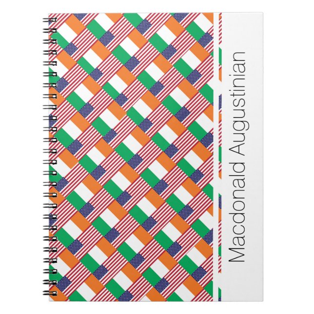 Cuaderno Diario de bloc de notas IRLANDÉS-NORTEAMERICANO Pe (Frente)