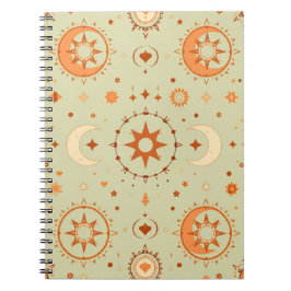 Cuaderno Diario de Boho Celestial | Sol y Luna para el diar