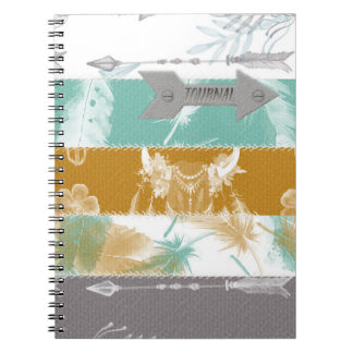 Cuaderno Diario de boho de aspecto de tejido acabado