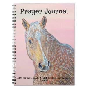 Cuaderno Diario de bonito Palomino Horse Art Prayer