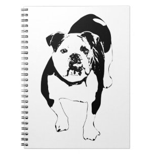 Cuaderno Diario de Bulldog Calma y Fresca con Esquema