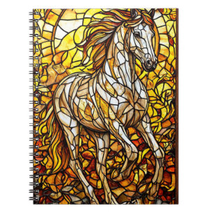 Cuaderno Diario de Caballo de Vidrio Pintado Regalo para Am