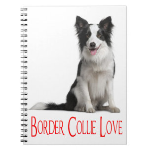 Cuaderno Diario de cachorro de Border Collie de borde negro