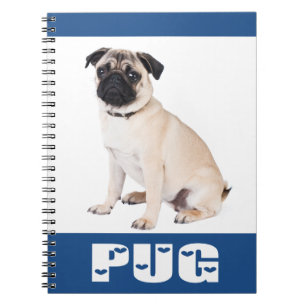 Cuaderno / Diario de cachorro de pug amoroso
