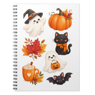 Cuaderno Diario de Calabaza y Fantasma Adorable