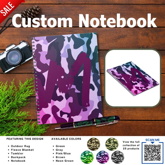 Cuaderno Diario de Camping | Camuflaje inicial para niños y (Subido por el creador)